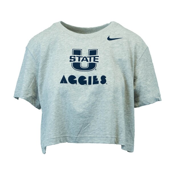 U-State Aggies Nike Dri-Fit Women's Cropped Short-Sleeve T-Shirt